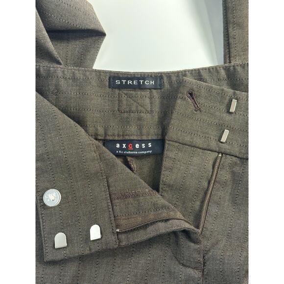 Axcess by Liz Claiborne Women’s Size 14 Brown Stretch Flare Dress Pants Bootcut - Picture 6 of 11